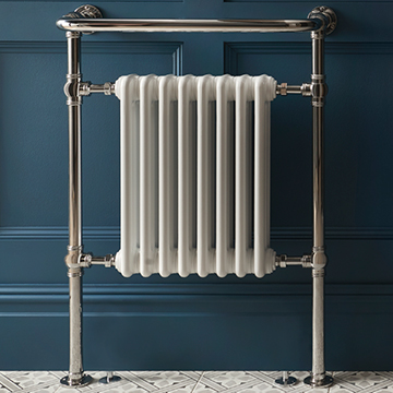 Vogue Regency 673 x 963mm Traditional Towel Rail Chrome-White