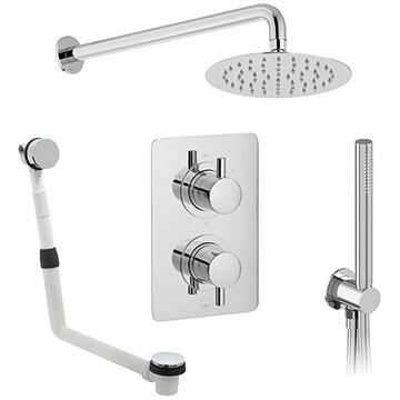 Vado Celsius 3 Outlet Chrome Thermostatic Valve with Aquablade Head And Zoo Kit