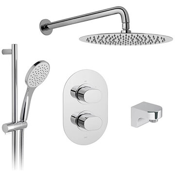 Vado Life Chrome Thermostatic Shower Package with Atmosphere Slide Rail Kit