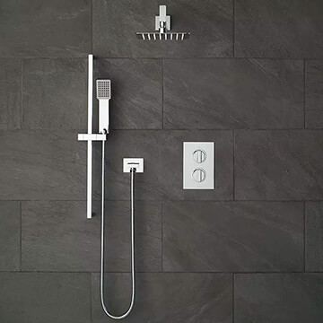 Vado Notion 2 Outlet Chrome Thermostatic Showering Package with V2 Kit