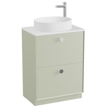 Vado Safari Contemporary Floorstanding Countertop Vanity Unit - 2 Drawer - 800mm High