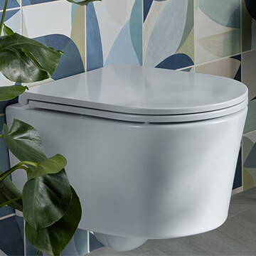 Vado Cameo Rimless White Wall Hung WC Pan And Soft-Close Seat