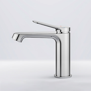 Flova Ascend Contemporary Basin Mixer Tap - Flat Lever Handle - Deck Mounted