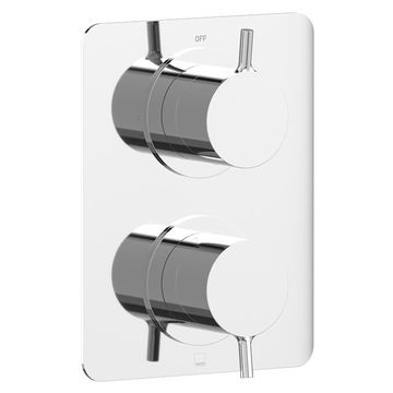 Vado Safari Concealed Thermostatic Shower Valve - 2 Control - Rectangular Trim