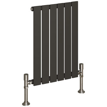 Joseph Miles Langford Horizontal Flat Panel Anthracite Radiator - Mild Steel - 600mm High