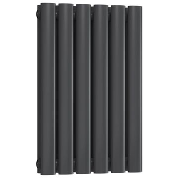 Joseph Miles Alura Anthracite Tubular Column Radiator - Mild Steel - Double Panel - 600mm High