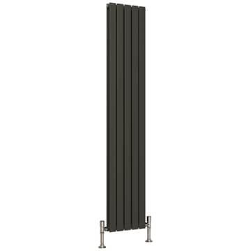 Joseph Miles Langford Vertical Flat Double Panel Anthracite Radiator - 1800mm High