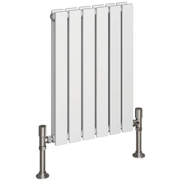 Joseph Miles Langford Horizontal Flat Double Panel White Radiator - 600mm High