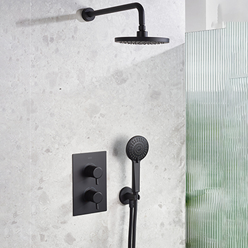 Bristan Prism Recessed Thermostatic Shower Valve with Fixed Head and Handset Kit