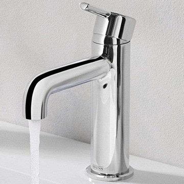 Bristan Altum Basin Mixer Tap with Curved Spout and Clicker Waste - Lever Handle - Image