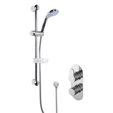 Nuie Arvan Twin Thermostatic Shower Valve - Slide Rail Kit - SBR14TW1