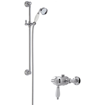 Nuie Edwardian Traditional Manual Valve with Slide Rail Shower Kit