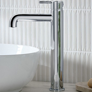 Bristan Altum Eco Start Tall Basin Mixer Tap with Clicker Waste - Lever Handle - Deck Mounted - Image