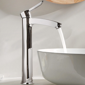 Bristan Apelo Eco Start Chrome Tall Basin Mixer Tap with Clicker Waste - Designer Handle