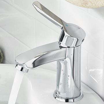 Bristan Apelo Eco Start Basin Mixer Tap with Clicker Waste - Designer Handle - Deck Mounted