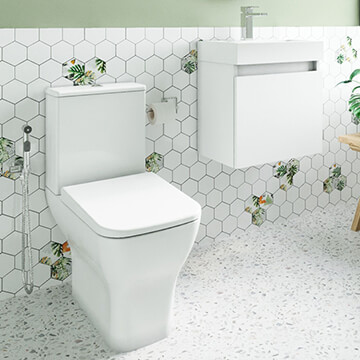 Nuie Deco Contemporary 500mm Wide Wall Hung Cloakroom Pack