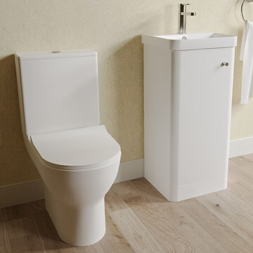 Nuie Deco Contemporary Floorstanding Furniture with Toilet Pack