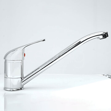 Clearwater Creta Contemporary Kitchen Sink Mixer Tap with Long Swivel Spout - Curved Handle