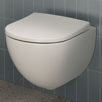 Geberit Aniara Wall Hung Washdown Rimless Toilet with Soft-Close Seat