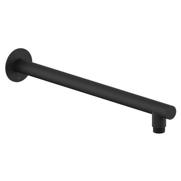 Vado Safari Wall Mounted Round Matt Black Shower Arm - 400mm Projection