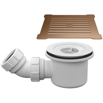 Nuie Square Fast Flow Shower Tray Waste with Grid