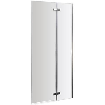 QS Basics Emma 750 x 1400mm Square Hinged Bath Screen