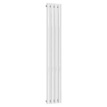 Reina Neva Vertical Flat Bar White Designer Radiator with Brackets - Mild Steel