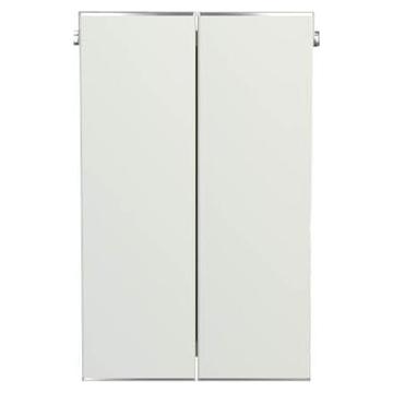 Zehnder Blok Compact Flat White Radiator 590mm High - Stainless Steel - Double Panel