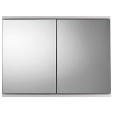 Croydex Simplicity Wall Hung White Small Mirror Cabinet 600 x 450mm - Two Door
