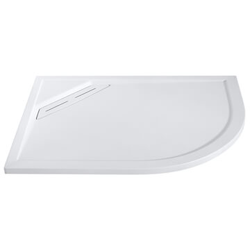 Kudos Connect2 Acrylic Capped ABS Structural Resin White Offset Quadrant Shower Tray - Super Slim 35mm