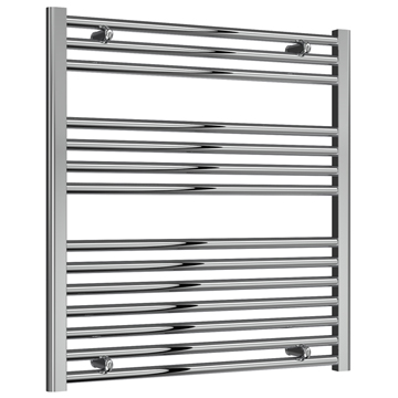 Reina Diva Flat Chrome Finish Straight Towel Rail Steel - 750 x 800mm - Ex-Display