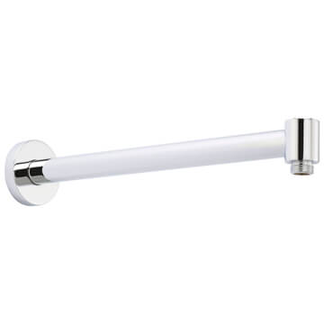 Nuie Contemporary Chrome Shower Arm - Wall Mounted - 370mm Projection