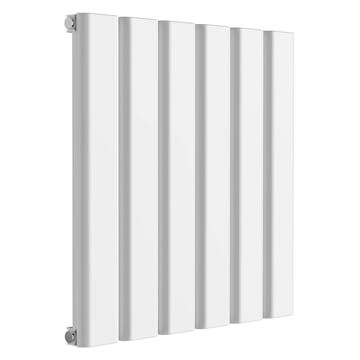 Reina Vicari Horizontal Flat Bar White Designer Radiator 600mm High - Aluminium