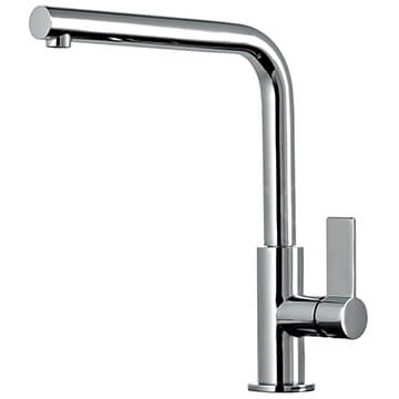 Clearwater Auriga Contemporary L-Shaped Chrome Kitchen Mixer Tap with Swivel Spout