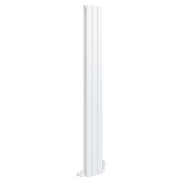 Aqua Vibe Contemporary Flat White Radiator - Steel - Double Panel