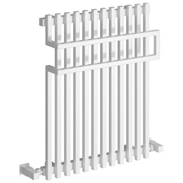 Reina Sori Horizontal Flat Bar White Designer Radiator 500 x 650mm - Mild Steel