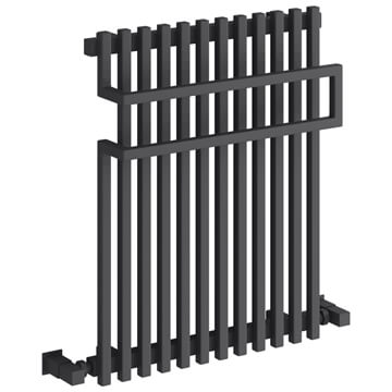 Reina Sori Horizontal Flat Bar Anthracite Designer Radiator 500 x 650mm - Mild Steel