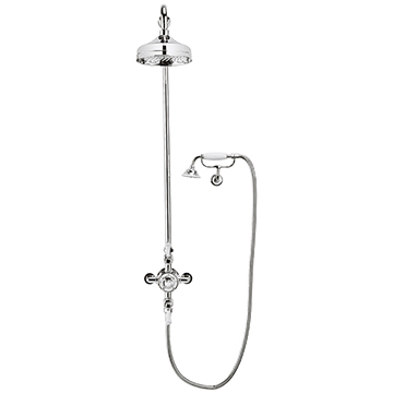 Crosswater Belgravia Traditional Thermostatic Rigid Riser Set Chrome