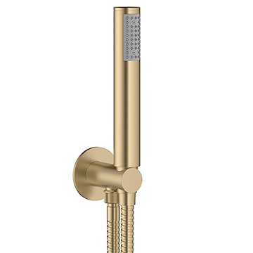 Crosswater MPRO Brushed Brass Slim Shower Handset with Outlet and Hose - Wall Mounted