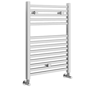 Joseph Miles Chad Square Tubes Straight Chrome Ladder Towel Rail - 500mm Wide