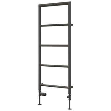 Reina Dora Designer Straight Anthracite Towel Rail - 500mm Wide - Mild Steel