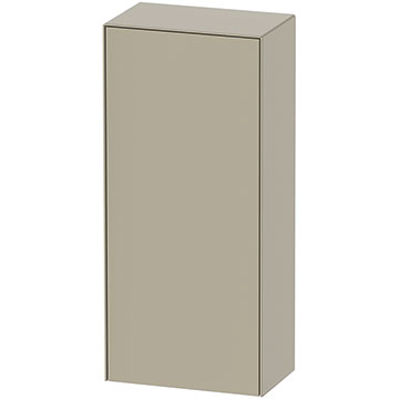 Duravit White Tulip Wall-Hung Taupe Satin Matt Semi-Tall Bathroom Unit - Single Door