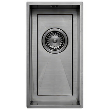 1810 Company Axixuno QG Dark Grey Undermount 1 Bowl Handmade Kitchen Sink