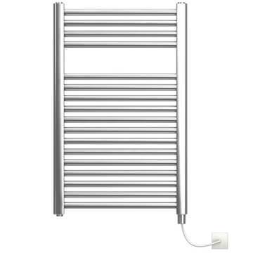 Zehnder Deline Traffic Chrome Straight Electric Towel Rail - Steel