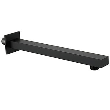 RAK Square Black Shower Arm - Wall Mounted - 300mm Projection