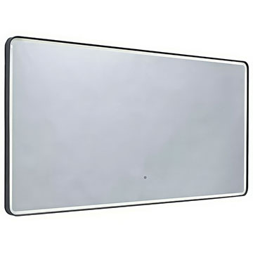 Roper Rhodes Frame Gloss Black Rectangular Illuminated LED Mirror with Demister Pad