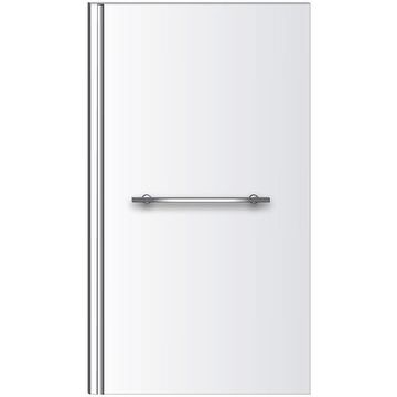 IMEX Bloque Straight Universal 6mm Chrome Bath Screen With Easyclean Glass