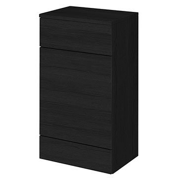 Hudson Reed Fusion Full-Depth Charcoal Black Back-To-Wall Toilet Furniture Unit with Worktop