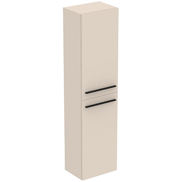 Ideal Standard I-Life-A Wall Hung Matt Sandy Beige Tall Column Unit 400 x 1600mm - Two Door