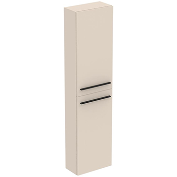 Ideal Standard I-Life S Matt Sandy Beige Wall Hung Compact Tall Boy Unit 400 x 1600mm - Reversible Doors